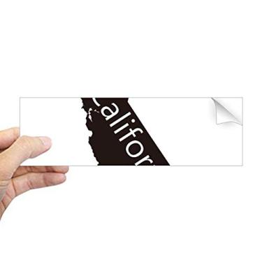 Imagem de DIYthinker Adesivo retangular com silhueta de mapa da Califórnia dos Estados Unidos, decalque de janela