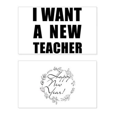 Imagem de Cartão de felicitações I Want A New Teacher New Year Festival Bless Message Present