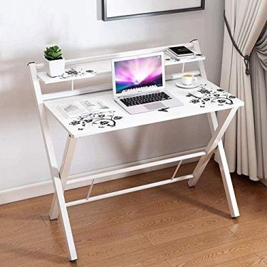 Imagem de Mesa dobrável portátil mesa mesa computador mesa cabeceira pequena mesa caderno mesa de estudo casa simples mesa de parede Drop Leaf mesa (cor: A)-F Atualização