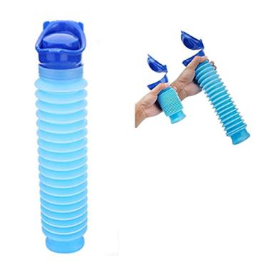 Imagem de LXLUOO Urinol de emergência， Urinol encolhível ， Urinol de carro ， Mini portátil para camping ao ar livre Viagem encolhível Garrafa de urina sanitária móvel pessoal encolhível para crianças adultas (750 ML)