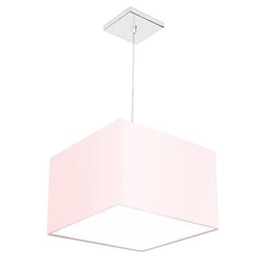 Imagem de Lustre Cupula Pendente Dome Quadrado 30x20cm Rose