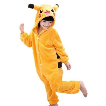 Pijama/macacão Pikachu De Bebê Levinho Com Capuz E Zíper