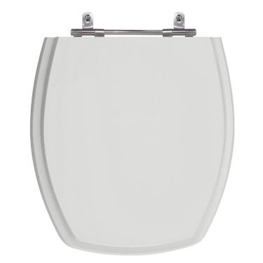 Imagem de Assento Sanitário Thema Cinza Platina (Claro) Tampa para Vaso Incepa de Madeira Laqueada 