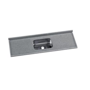 Imagem de Cuba para Cozinha em Mármore Sintético Aço Inox 160x55cm Cinza