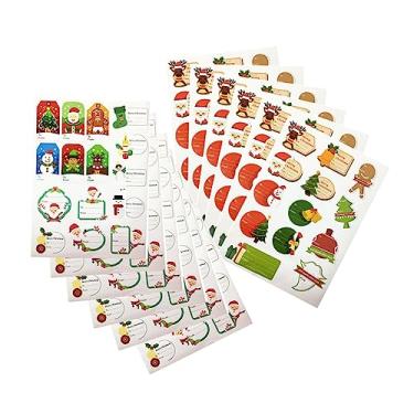 Imagem de ifundom 12 Unidades Adesivo De Mensagem De Natal Etiqueta De Nome De Natal Adesivo De Vedação De Natal Rótulos De Presente De Natal Rótulos De Presente De Papai Noel Memorando Nota