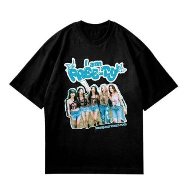Imagem de (G) Camiseta I-DLE I Am Free Ty Merchandise K-pop algodão gola redonda manga curta, Preto A, M