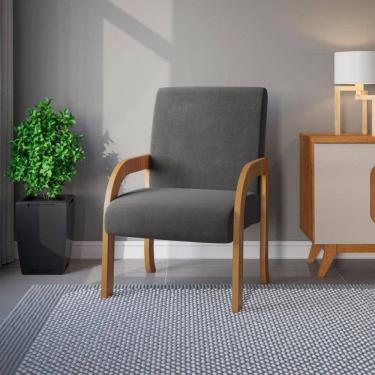 Imagem de Poltrona 59cm Veludo Ravena Viero Móveis