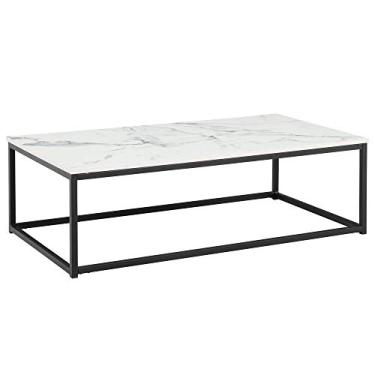 Imagem de Mesa de centro (retangular) + para cozinha, restaurante, quarto, sala de estar e muitas outras ocasiões branca 110 cm C x 60 cm L x 34 cm A