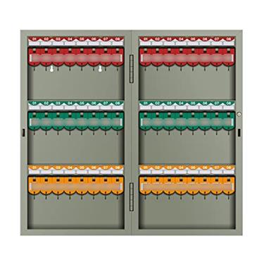 Imagem de Caixa de gerenciamento de caixa de chaves montada na parede para agência imobiliária caixa de armazenamento de chaves para armário de gerenciamento de chaves (cor: cinza, tamanho: 32 furos) (cinza 48