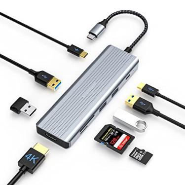 Imagem de TOTU Hub USB C 9 em 1 com HDMI 4K, adaptador USB C para HDMI, carregamento PD de 100 W, portas USB 3.0/2.0, leitor de cartão SD/TF, compatível com MacBook Pro/Air, Dell, HP, laptops Lenovo, Surface