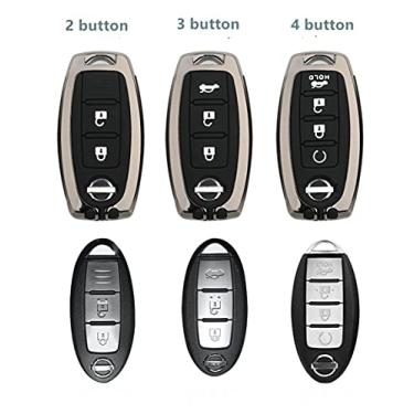 Imagem de CSHU Porta-chaves do carro capa porta-chaves com anel porta-chaves, adequado para Nissan X-Trail T32 Murano Qashqai Versa Tidda Cubo Infiniti EX FX G25 FX35 EX, 6
