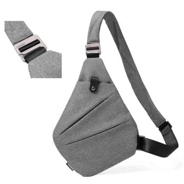 Imagem de weiatas Mochila tiracolo para homens e mulheres, viagens ao ar livre, Cinza, One_Size, Mochilas Sling