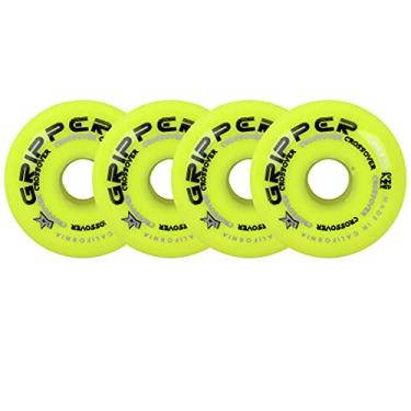 Imagem de Labeda Rodas de hóquei em patins cruzadas médio 80A amarelo 72 mm - conjunto com 4