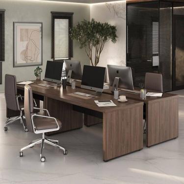 Imagem de Conjunto Executivo 4 Mesas Tamburato 1600 Charuto /Preto