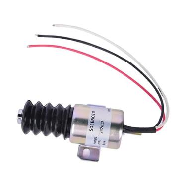 Imagem de Haiyazhma Novo solenoide de parada de combustível 12V 208454 247617 compatível com Miller Trailblazer 302 Engine Bobcat 250