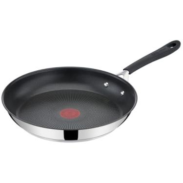 Imagem de Frigideira Tefal Jamie Oliver 24cm, Inox, com Fundo de Indução, Revestimento Titanium e Thermo Sinal