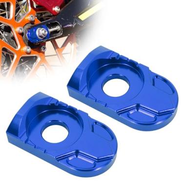 Imagem de Bloco de eixo Sur Ron, ZANGOMB 7075 Ajustador de corrente tensor de eixo traseiro de alumínio para Surron Light Bee S/X Segway X160/X260, azul