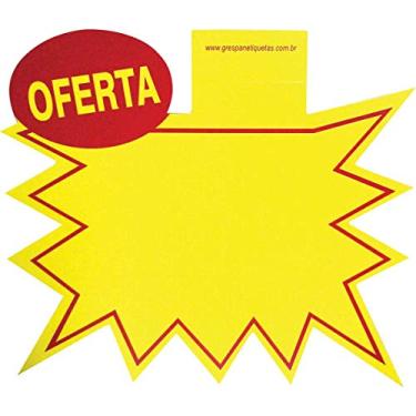 Imagem de Cartaz Para Marcacao Splash Oferta Md 160x140mm.Amarelo , Pacote com 10 Grespan, Multicor
