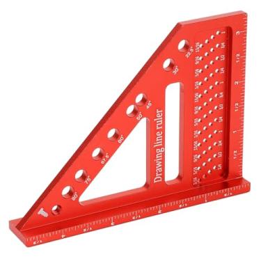 Imagem de Régua Triangular para Carpintaria, Linha de Desenho de Liga de Alumínio, Tarefas de Construção de Engenharia Quadrada