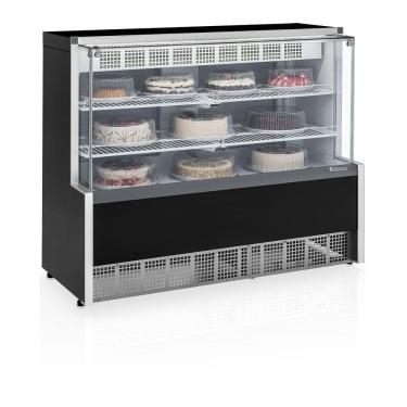Imagem de Vitrine Refrigerada Gpea140r Gelopar Aurora Confeitaria 1,40mt Preto 220v