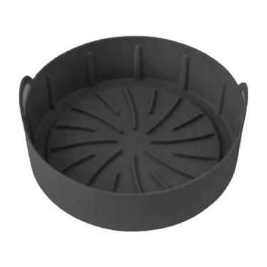 Imagem de Forma Para Air Fryer Resistente Silicone Redonda Com Alças - Udlandia