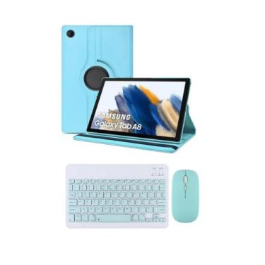 Imagem de Capa Com Teclado E Mouse Bluetooth P/ Tablet Galaxy A8 X200 X205 - FAM