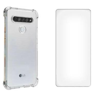 Imagem de Capa Capinha Anti Impacto Para LG K61 Case + Pelicula Vidro - Mustangs