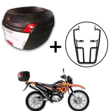 Imagem de Baú 34 litros Awa Proos com Bagageiro para XTZ 125 2002-2016, Branco
