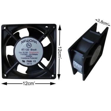 Imagem de Ventilador cooler para chocadeiras com rolamento 120x120x38mm - CHOCMA