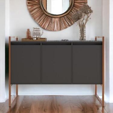 Imagem de Buffet Industrial Aparador 3 Portas Tokyo - Mais de Casa, Preto Cobre