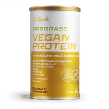 Imagem de Prograss vegan protein - banana & cinnamon - 490g - Trustfuel