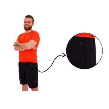 Imagem de Kit 2 Bermudas Masculina Bolso de Zíper Com Elastano Plus Size G5 A G8
