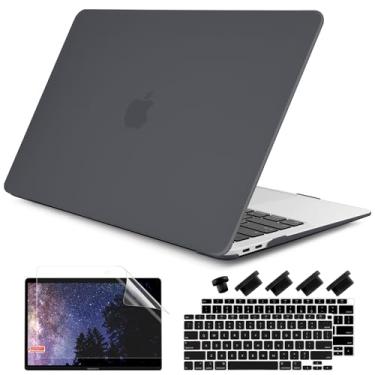 Imagem de Dongke Nova capa para MacBook Air de 13 polegadas 2020 2019 2018 modelo de lançamento: A2179/A1932, capa rígida transparente fosca emborrachada para MacBook Air 13,3 polegadas com tela retina Touch ID