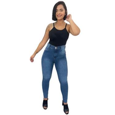 Imagem de Calça Jeans Feminina Mulher Skinny Cintura Alta Com Lycra - ANJ MODAS,