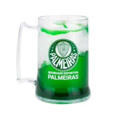 Imagem de Caneca Gel Isolante Térmico 400ml - Palmeiras - Mileno