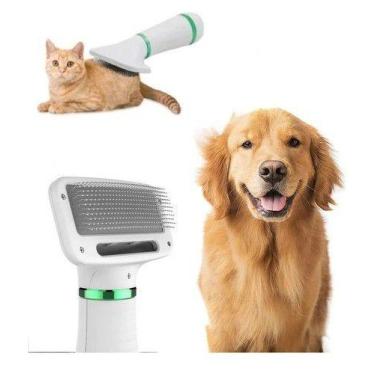 Imagem de Aparelho Secador Escova Pelos Cachorro Gato Pet 2 Em 1 - ZEM