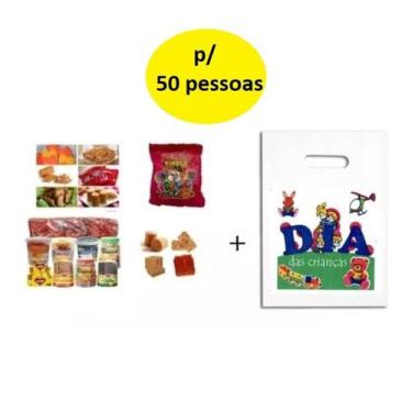Imagem de Kit p/ 50 pessoas Docinhos Dia das Crianças c/ 8 tipos - Lynx produçõe