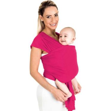 Imagem de Baby Sling Mamãe Canguru Malha 100% Algodão - Rafaloro Enxovais, Pink