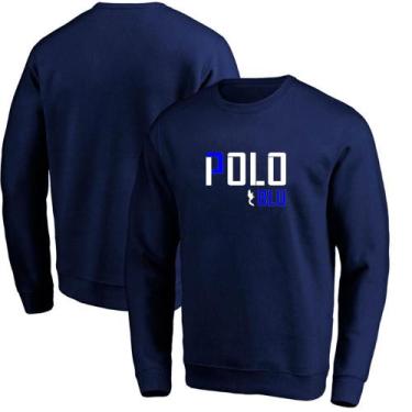 Imagem de Moletom Casual Masculino Sem Capuz Dia a Dia Conforto - Polo Blu, M, A