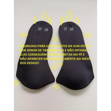 Imagem de Palmilha salto alto para pé pronado - Ilha do Pé, 38/39, Preto, Unisse