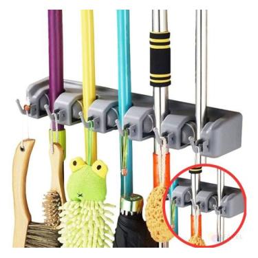Imagem de Suporte Multiuso 6 Posições Com Ventosas Porta Vassoura Rodo - Magalu 