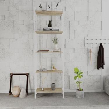 Imagem de Estante para Livros Industrial Aço Multiuso 5 Prateleiras 187cmx60cm A