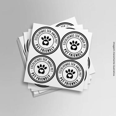 Imagem de Adesivo Pet Friendly Amigo Pet Cachorro/Gato estabelecimento - PRESENT