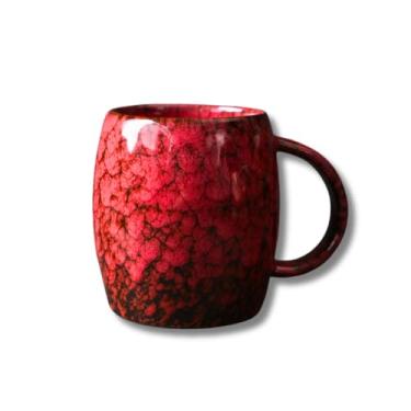 Imagem de Hippo Family Caneca de café de cerâmica de 400 ml, xícara de chá grande de cerâmica feita à mão para escritório e casa, segura para micro-ondas e lava-louças, ótima para latte, cappuccino, esmalte de