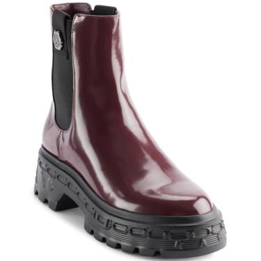 Imagem de KARL LAGERFELD Bota feminina Londyn Everyday Chelsea no tornozelo, Vinho, 37