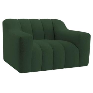 Imagem de Poltrona Decorativa Sala de Estar Recepção Elegance Linho - Doce Sonho