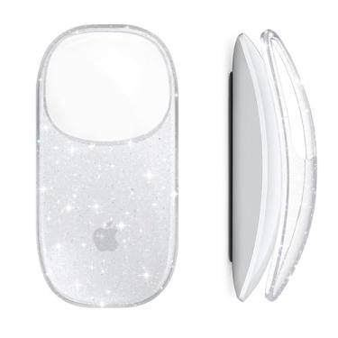 Imagem de B BELK Capa compatível com Apple Magic Mouse 1 e 2, capa rígida de plástico transparente ultrafina para Magic Mouse, capa protetora à prova de queda de 3 camadas e à prova de poeira com design de