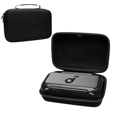 Imagem de XANAD Capa rígida para alto-falante Soundcore Boom 2/1 Bluetooth portátil ao ar livre – Bolsa protetora para transporte de viagem (preto)
