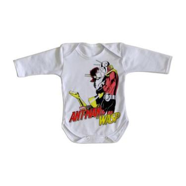 Imagem de body nenê criança roupa bebê manga longa Homem Formiga e a Vespa - Emp