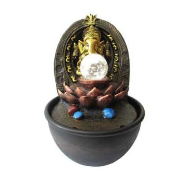 Imagem de Fonte de Decoração Feng Shui Ganesha Com Led Bivolt Sala Decorativa Pr